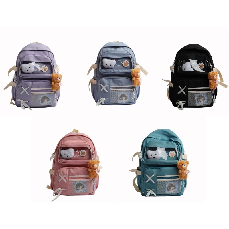 Кавайный рюкзак Kawai, школьная сумка для девочек-подростков, милые сумки для учебников