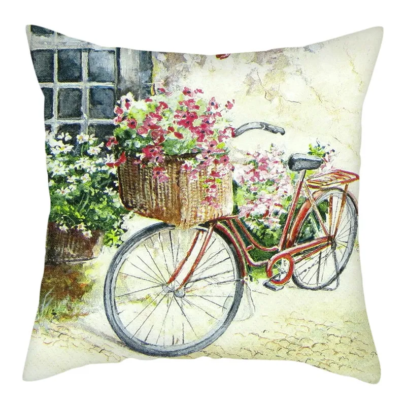 Чехлы на подушки для велосипеда Fuwatacchi красные желтые синие наволочки дома