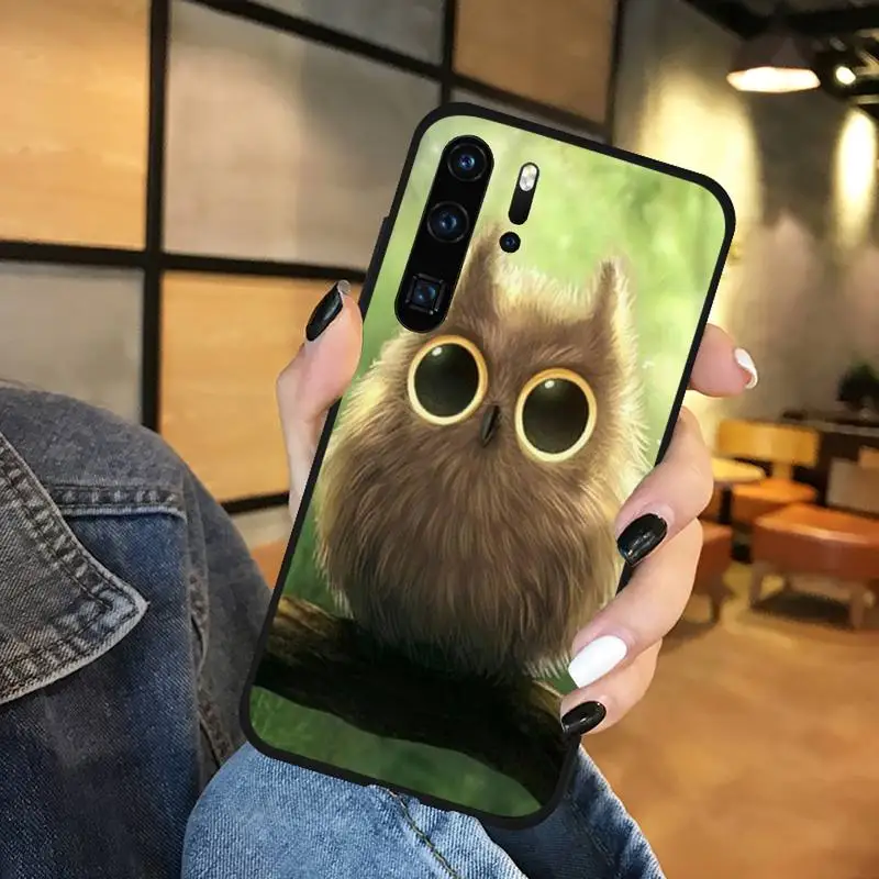 

Cute Owl Hearts Lover Phone Case Funda For Huawei P9 P10 P20 P30 Lite 2016 2017 2019 plus pro P smart