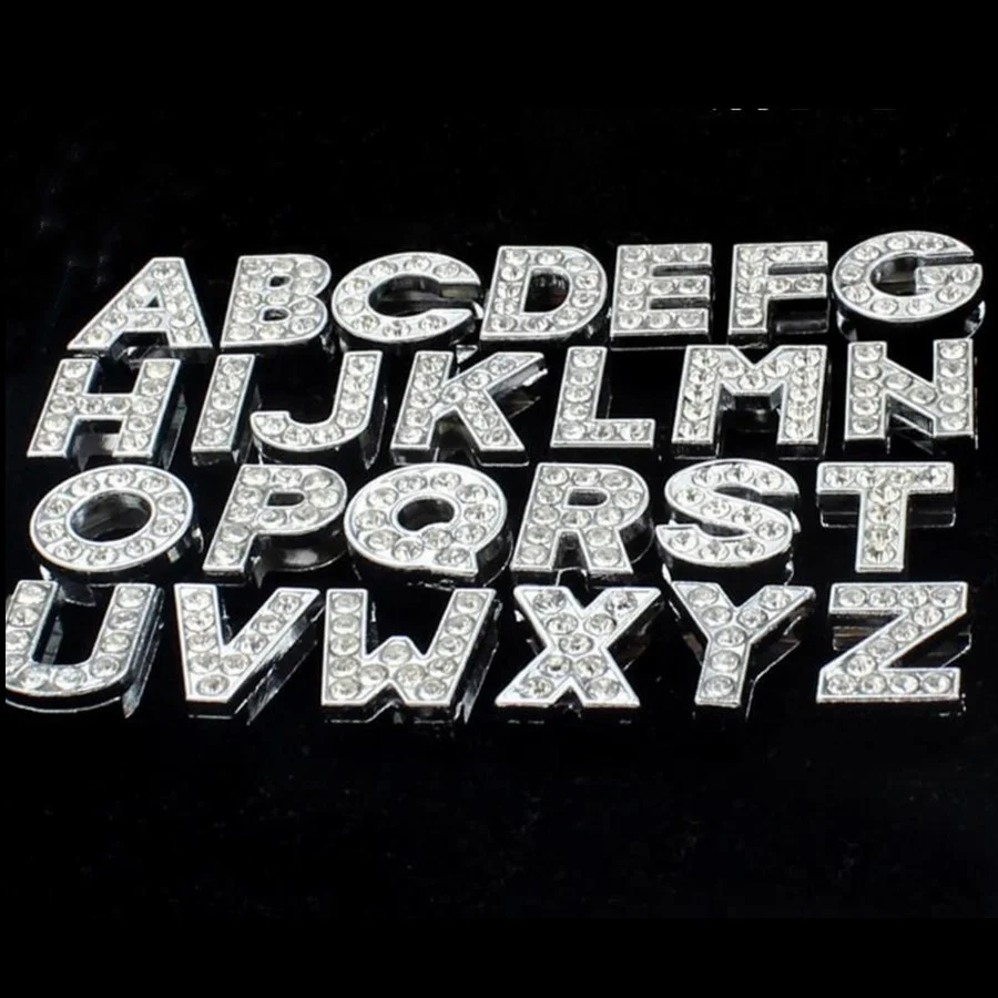 A Z прозрачные кристаллы буквы слайды Подвески Стразы начальный Алфавит слайдер