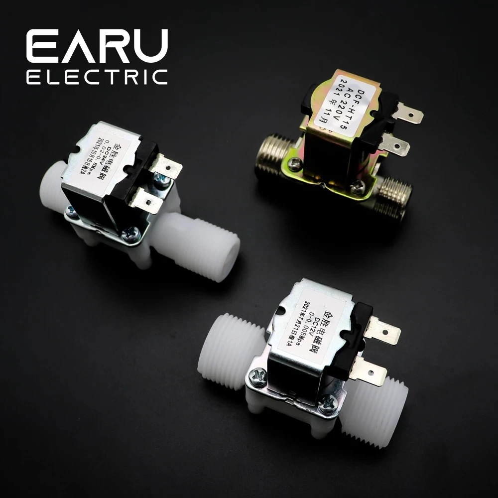 

1/2" Plastic Solenoid Valve 12V 24V 220V Magnetic Washing Machine Dispenser Drinking Water Pneumatic Pressure Controller Switch