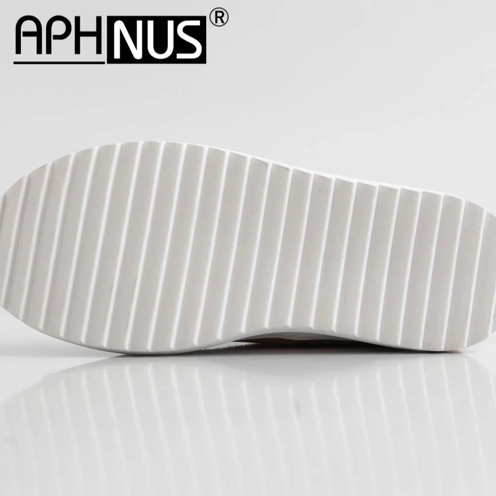 

APHNUS Womens Boots Winter Fur Snow Short Ankle Booties Flats Platforms Trifle Woman 2020 Shoes For Women New Boot Zipper