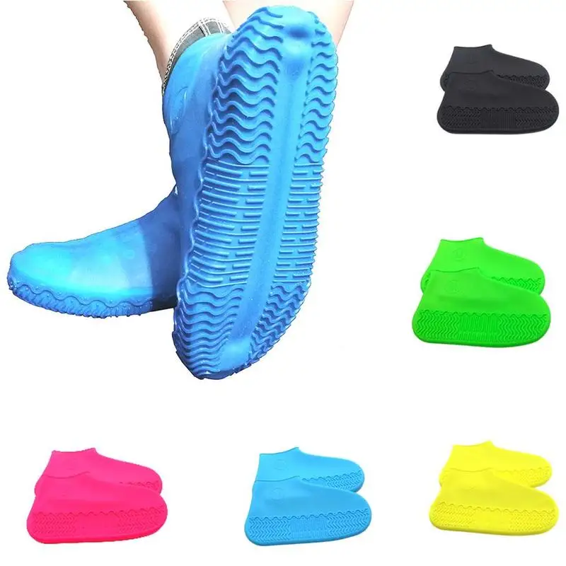 Перерабатываемая силиконовая обувь многоразовая Водонепроницаемая непромокаемая Мужская обувь покрывает непромокаемые сапоги Нескользящая моющаяся одежда унисекс