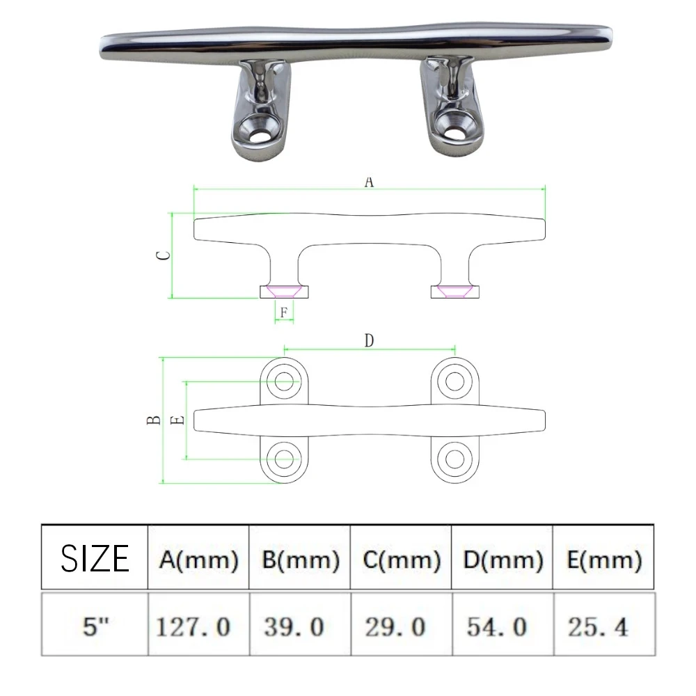 8 шт. 5 дюймов лодка из нержавеющей стали полые открытое основание заглушка