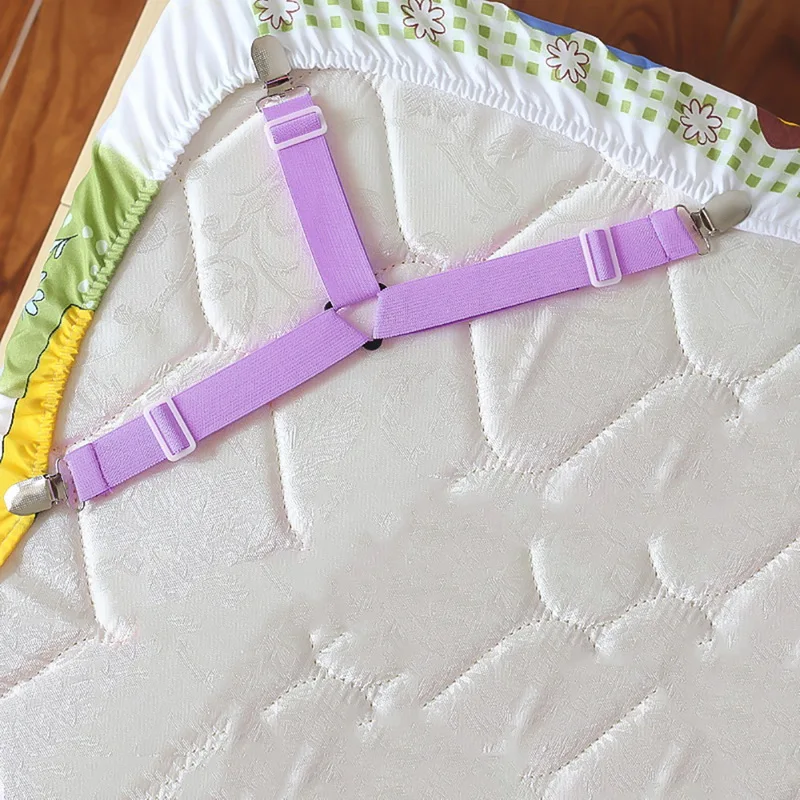 Хит 4 шт./компл. простыня на резинке зажимы подтяжки ремни регулируемые