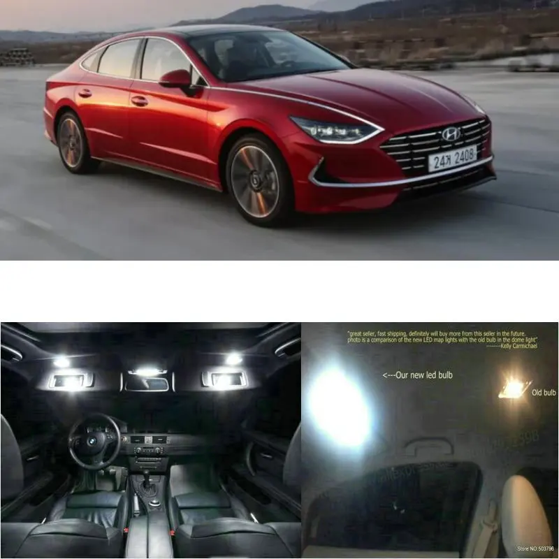 

Светодиодные лампы для салона Hyundai Sonata 2020, 12 шт., автомобильные лампы Canbus