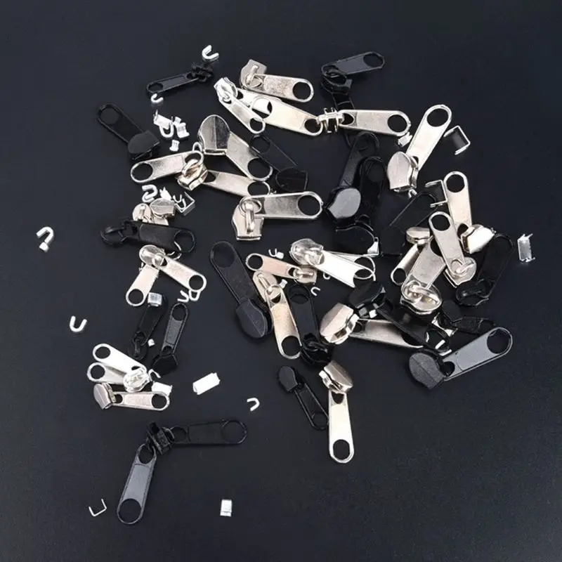 

85Pcs/Set Zipper Repair Kit DIY Sewing Jacket Slider Install Plier Metal Lock Pull Replacement Head Garment Accessories