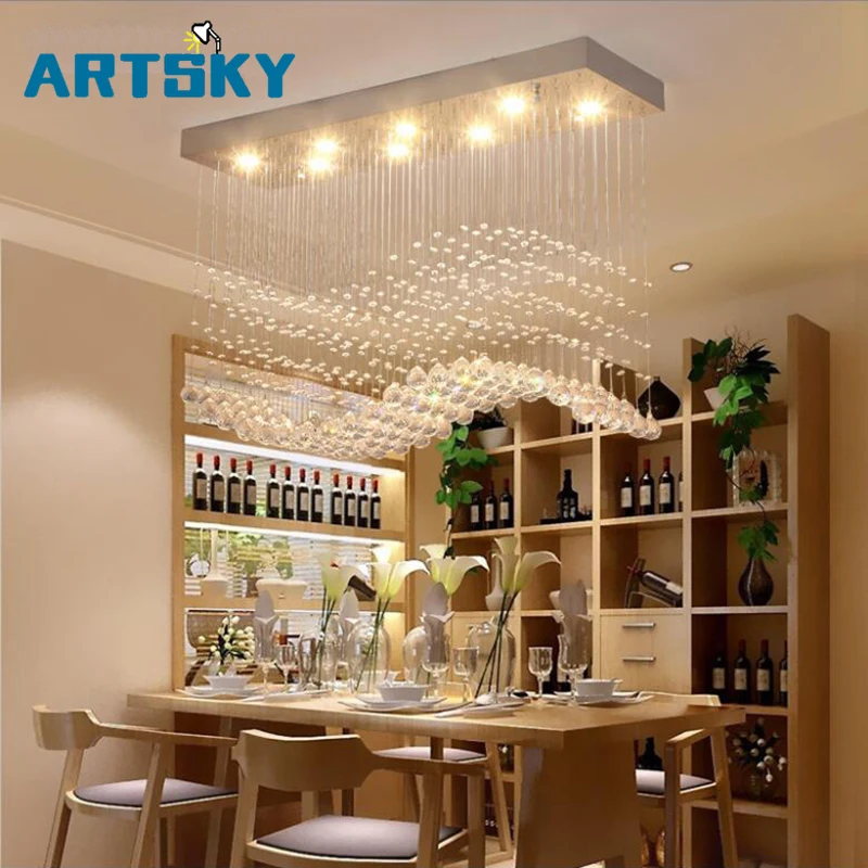 Современная люстра Хрустальная для украшения гостиной Серебряный абажур GU10 База