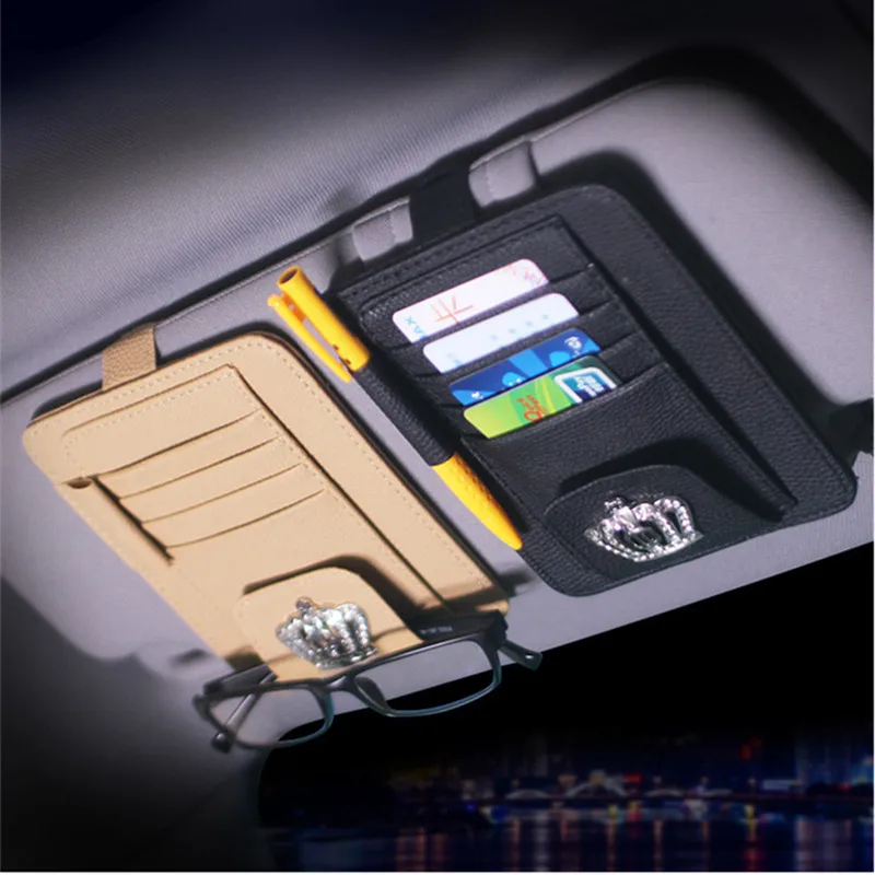 Автомобильный органайзер для солнцезащитного козырька держатель зажим карт и