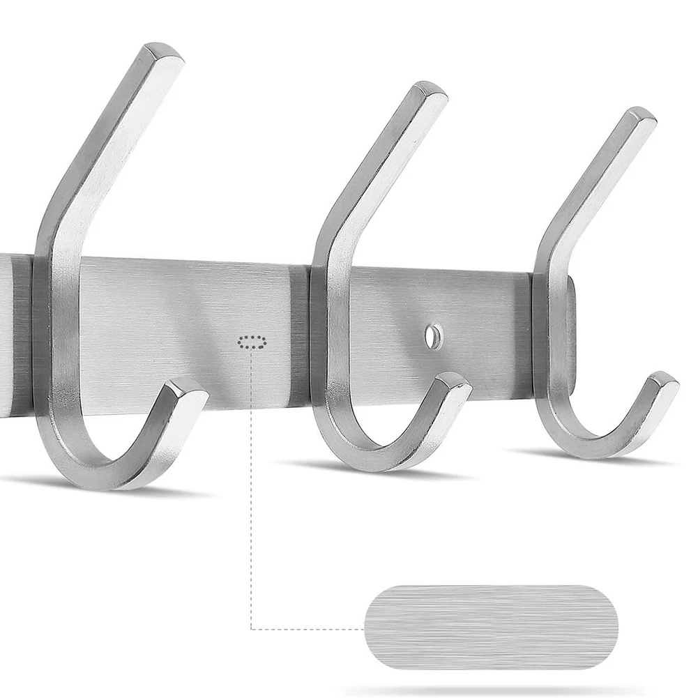 

4/6-Rack Coat Hooks Bathroom Kitchen Wall Hanging Door Back Kitchen Wall Hanging Door Row Hook Coat Hanger Free Punch Holder