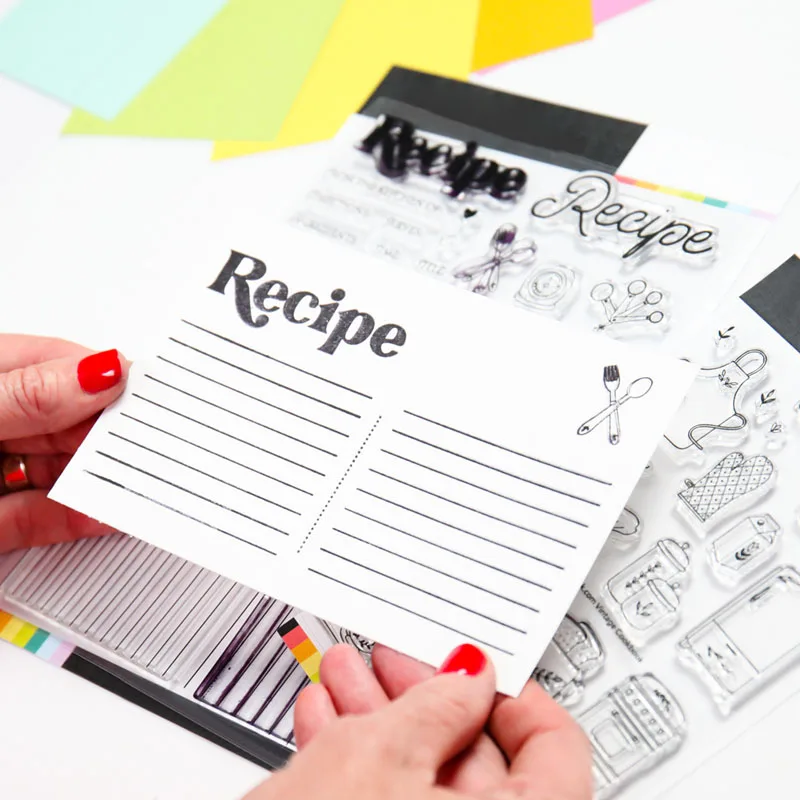 Slimline Рождественская листва деревья прозрачные марки милый карточный рецепт