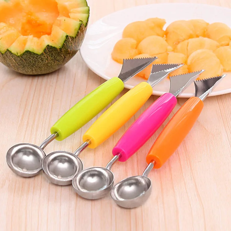 Горячая 3 шт. Многофункциональный резак для резьбы по фруктам из нержавеющей
