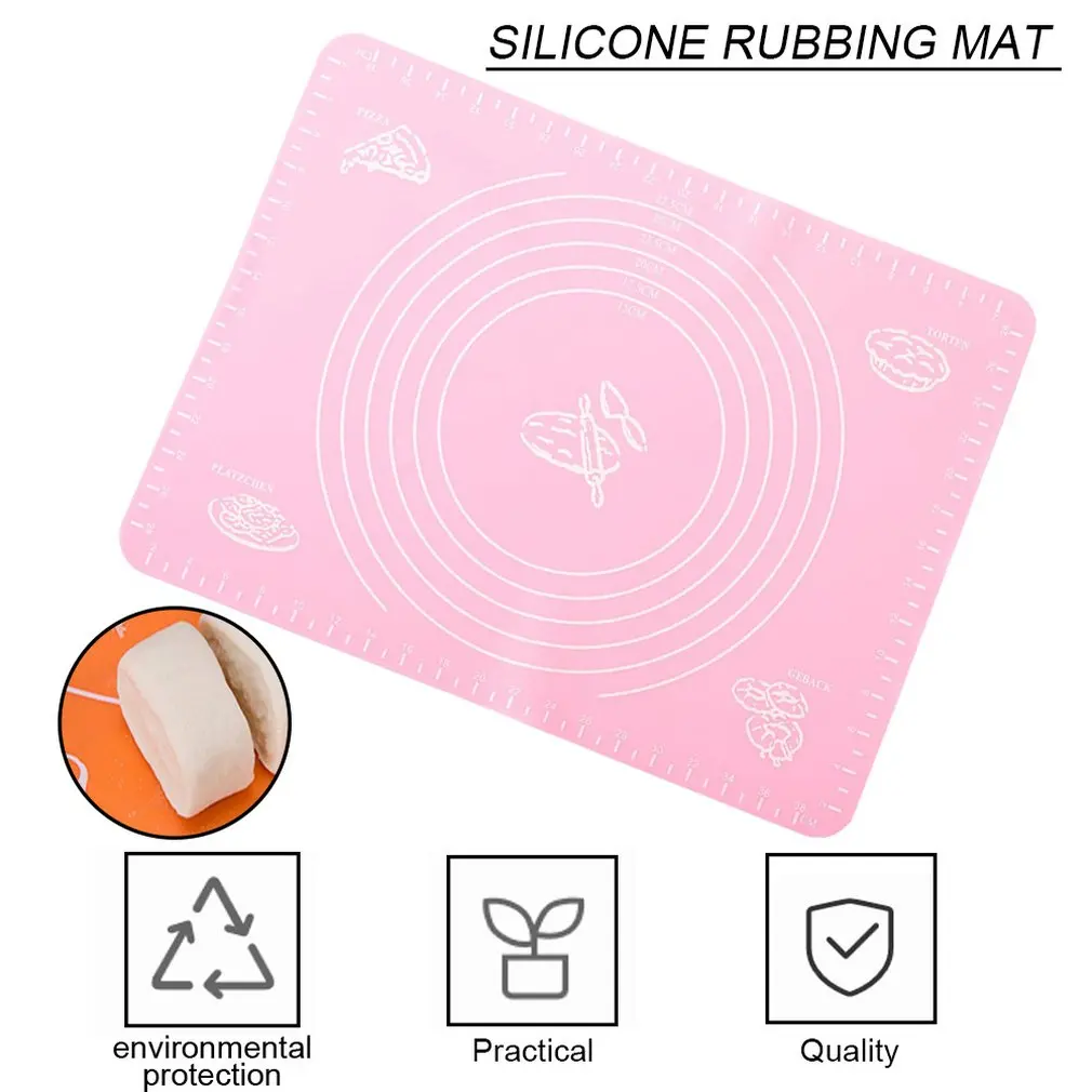 

Cake Mat 1 pc Super Big 50*40cm Non-stick Knead Dough lace Rolling Silicone Baking Mat Cutting Fondant Pastry Sheet Pastry