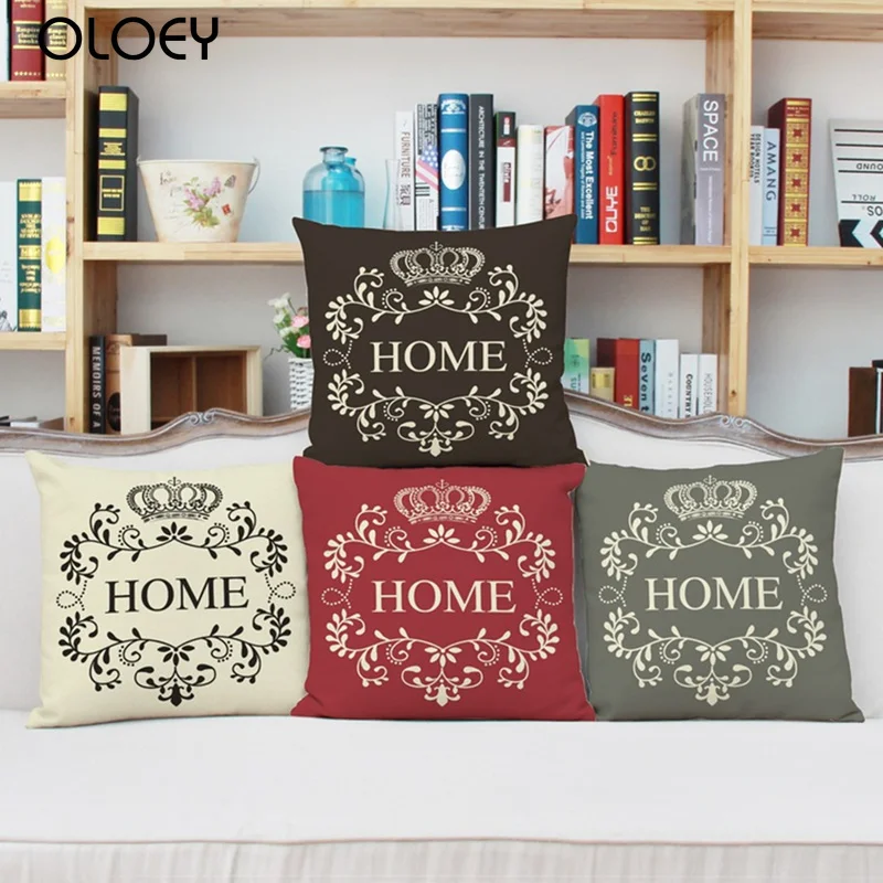 С буквенным рисунком наволочки покрывало квадратная льняная мягкая наволочка