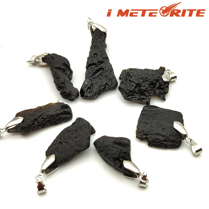 Подвеска из черного индохинита Tektite 100% настоящий оригинальный натуральный