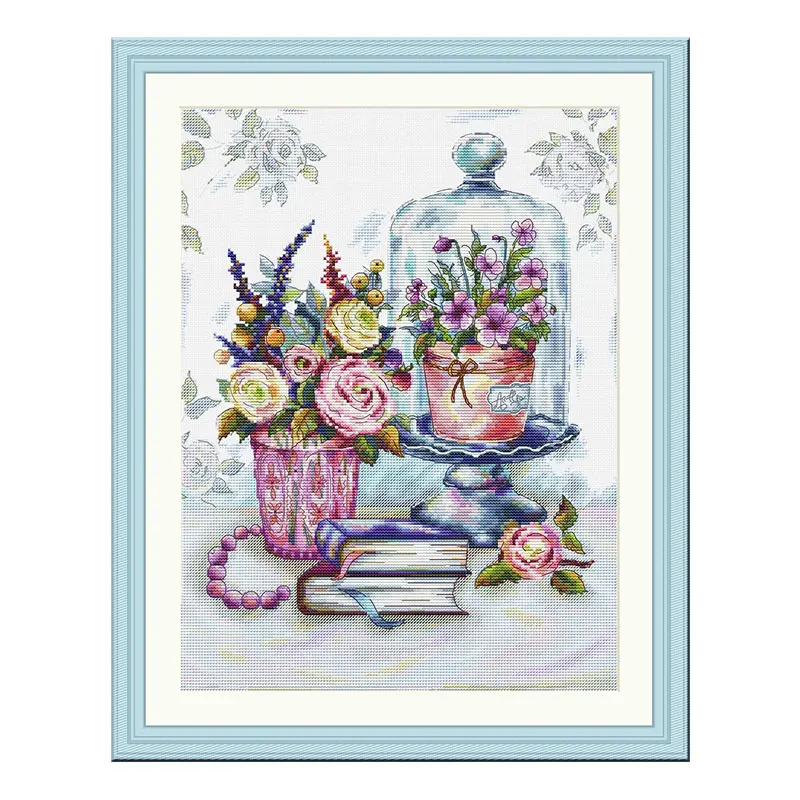 Точная печать растений цветы украшение для дома ручная вышивка C1539 цветок