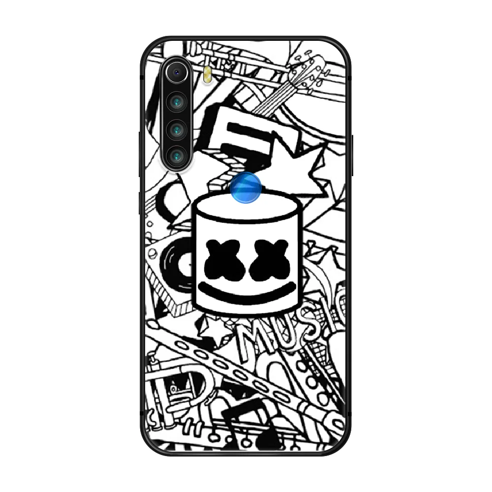 

DJ marshmello Doctom Phone Case Cover Hull For XIAOMI Redmi 7a 8a S2 K20 NOTE 5 5a 6 7 8 8t 9 9s pro max black bumper fashion