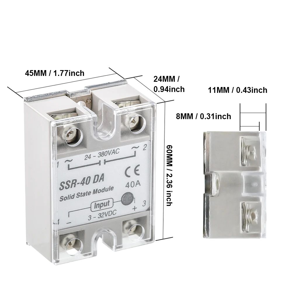 24 V-380 V 40A 250 SSR-40DA твердотельный релейный модуль 3-32 DC В AC SSR 40DA | Обустройство дома