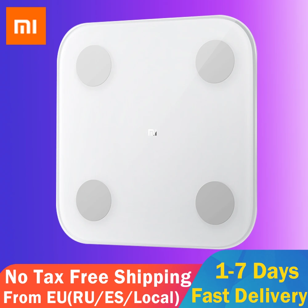 Оригинальные смарт весы Xiaomi 2 Mi для определения жира в теле Bluetooth 5 0 с анализом
