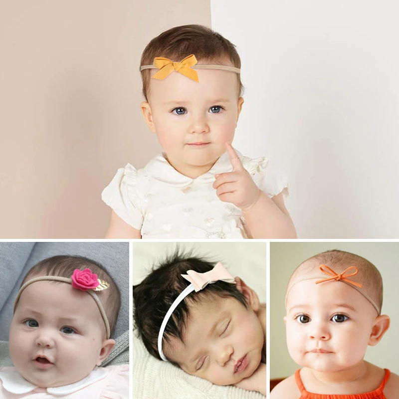 1 PCS Baby Girl headbands Headband Infant Hair Accessories Bowknot Dot Band Flower Newborn Headwear Tiara Headwrap Gift | Детская одежда
