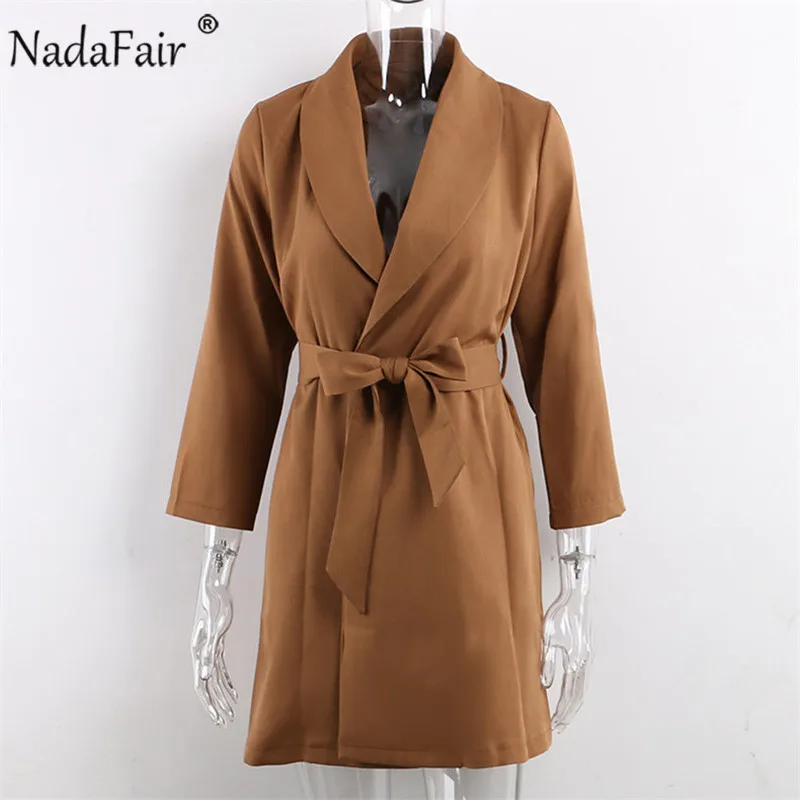 Женское офисное платье блейзер с длинным рукавом и поясом|Женские платья| |