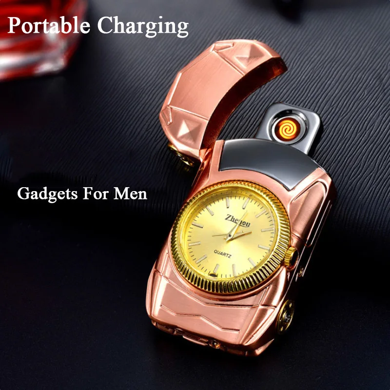 

Zinc Alloy Car Model Watch Rechargeable Cigarette USB Lighter Cool Cute Lighters Gadgets For Men