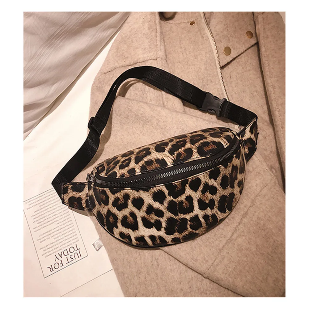Ретро леопардовые сумочки Повседневная поясная сумка большая на одно плечо