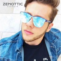 zenottic ultra light tr90 sunglasses men polarized tac anti burst mirror lens driving sun glasses square outdoor sports goggles