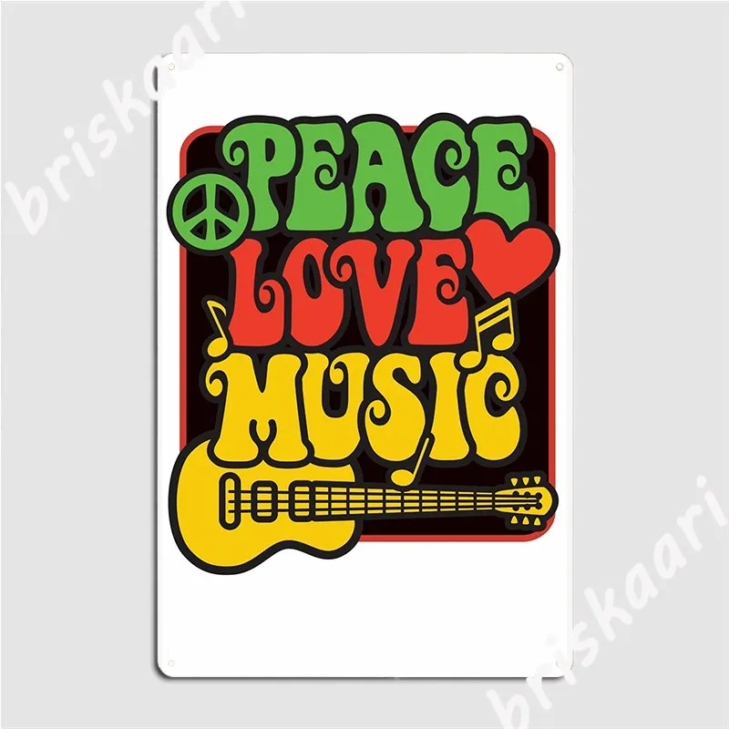 

Rasta Peace, Love, Music Metal Sign Club Home Club Bar, Классический Настенный декор, жестяной знак, постер