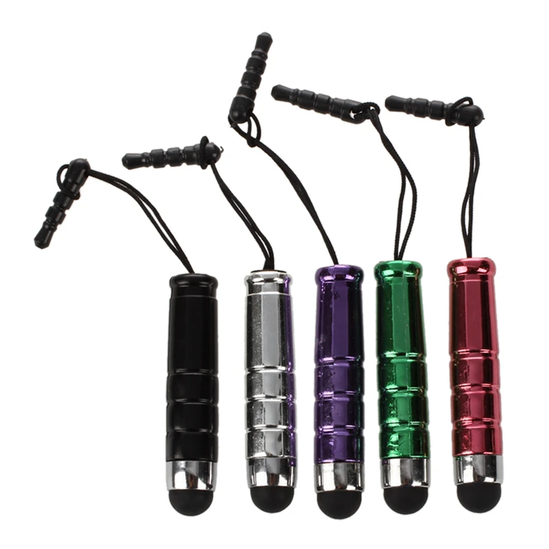 

5 x Pen Mini Silver / Purple / Black / Red / Green with Adapter 3.5mm for Touch screens of Tablets and Smartphones (iPhone, iPa