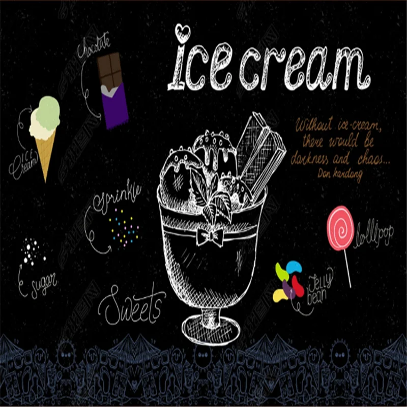 Доска ручная роспись мороженого настенная бумага s промышленное украшение