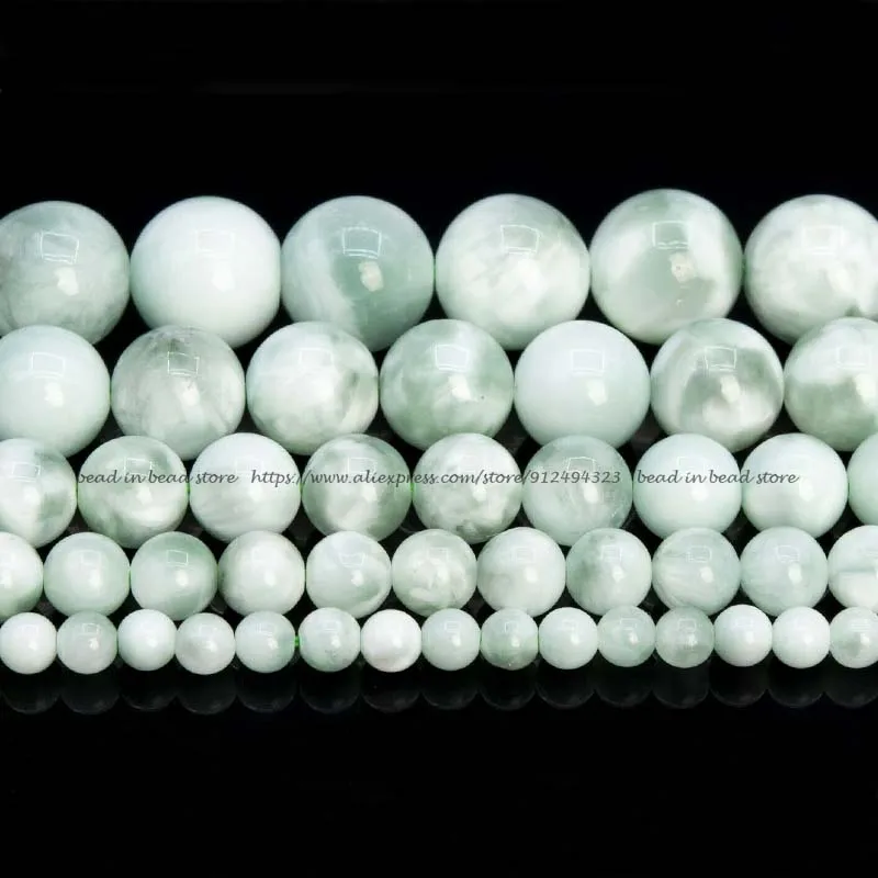 Натуральные Зеленые Бусины из ангелита класса AAAA круглые бусины россыпью для