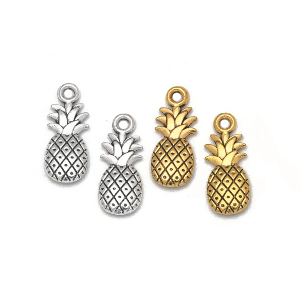 20Pcs Zinc Alloy Charm Fruit Pineapple Pendant Fashion DIY Necklace Earring Jewelry Making Accessories Lots Bulk Wholesale | Украшения и