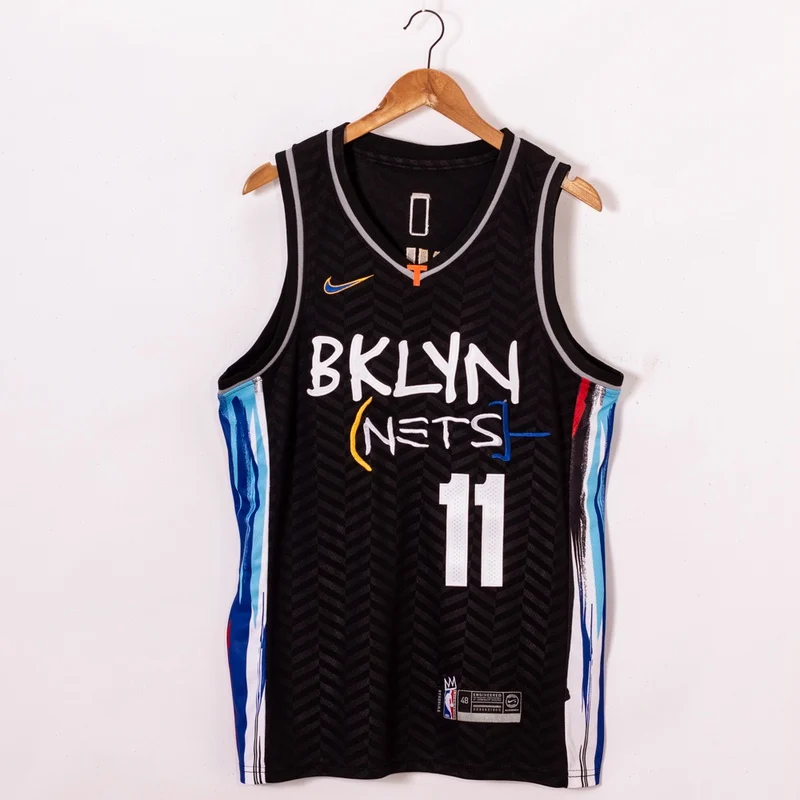 

New City Edition 11 Irving Basketball Jerseys Black Blue 2020-21 7 Durant Breathable Sleeveless