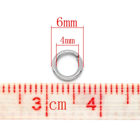 6x1mm 500pcs FUNIQUE припаянные закрытые прыгающие кольца фурнитура для ювелирных изделий DIY посеребренные Сплит Rirngs для изготовления разъема диаметром 4 мм. 500 шт - Цвет: 6x1mm 500pcs