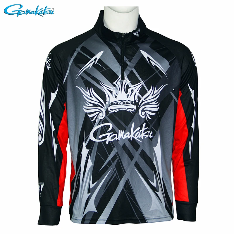 

GAMAKATSU Outdoor Fishing Clothing Breathable Long Sleeve Quick Dry Fishing Shirt Anti UV Sports Cycling Hiking Fishing Shirts