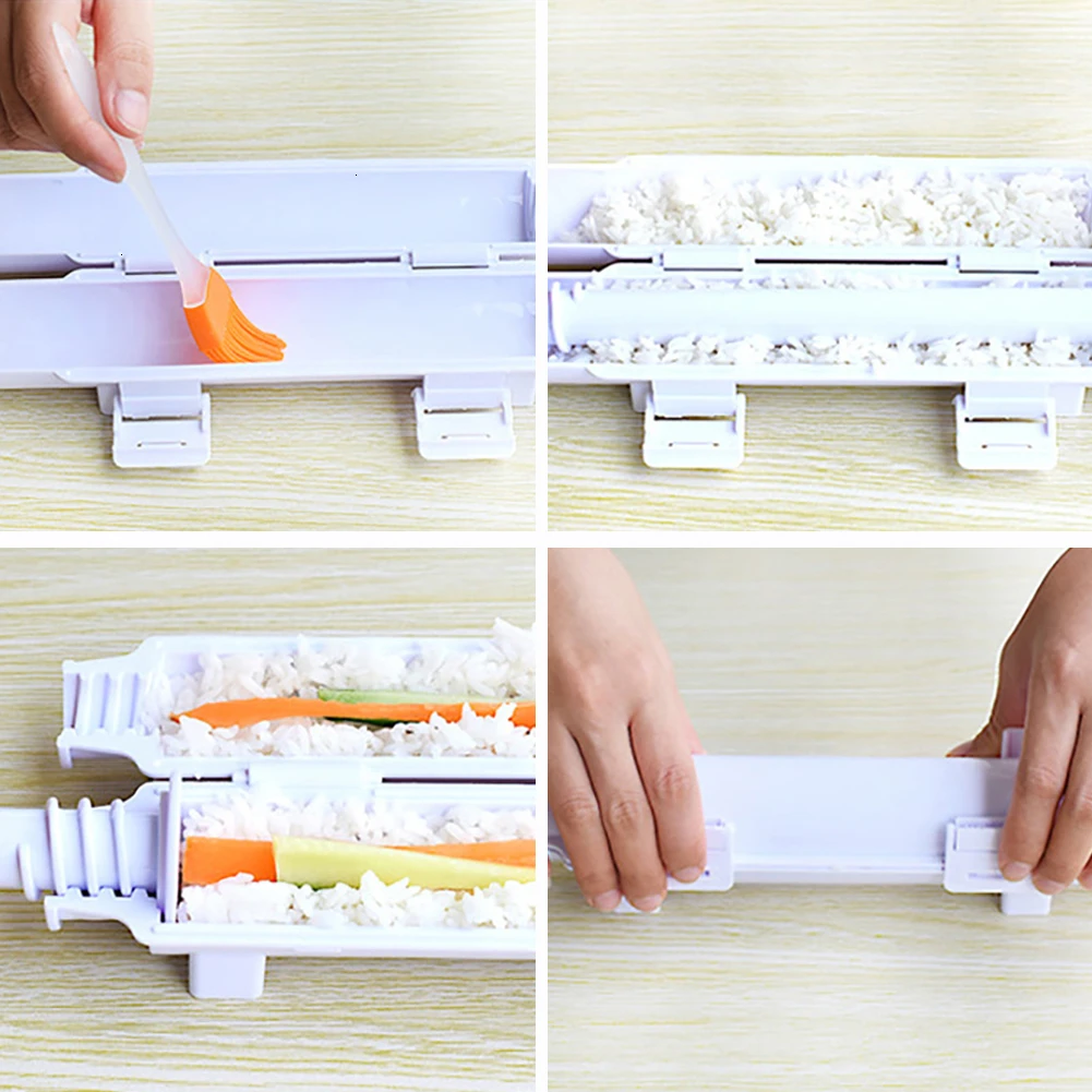 Роликовая форма для суши Набор изготовления роллов Базука рисовое мясо овощи