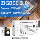 Zigbee 3,0 Smart Pro Теплый Холодный белый RGBRGBWRGB CCT Светодиодная лента контроллер светильник Диммер умные вещи приложение Alexa Echo плюс