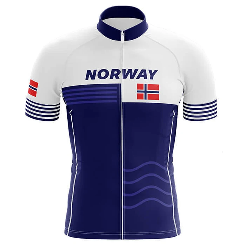 Norway blue Retro classic Cycling Set MTB Bicycle Wear Maillot Ropa Ciclismo Bike Uniform Jersey Clothing |