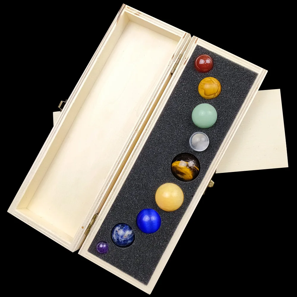 

Nine Planets in Solar System Natural Gemstone Outer Space Planets Celestial Creative Gift Home Desk Decorations