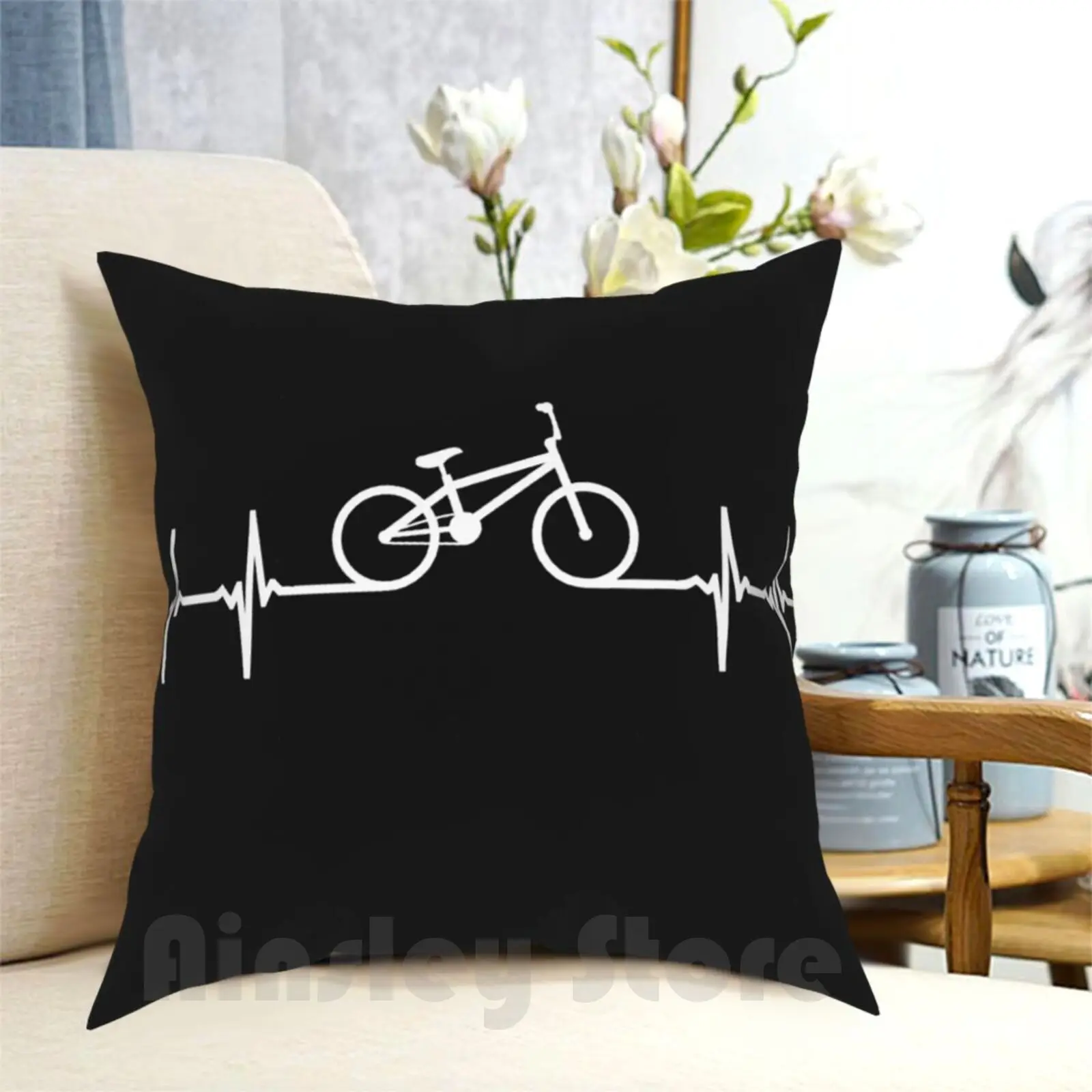 Чехол Bmx с изображением линии сердцебиения домашняя мягкая диванная подушка