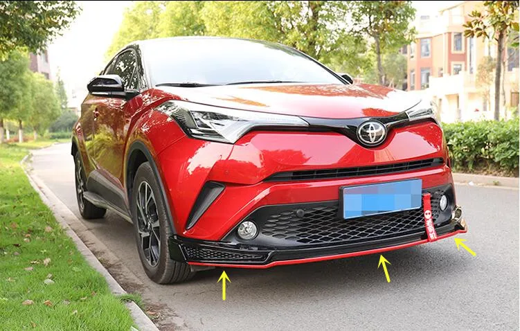 

For Toyota CHR Body kit spoiler 2017-2020 For CH-R QC ABS Rear lip rear spoiler front Bumper Diffuser Bumpers Protector