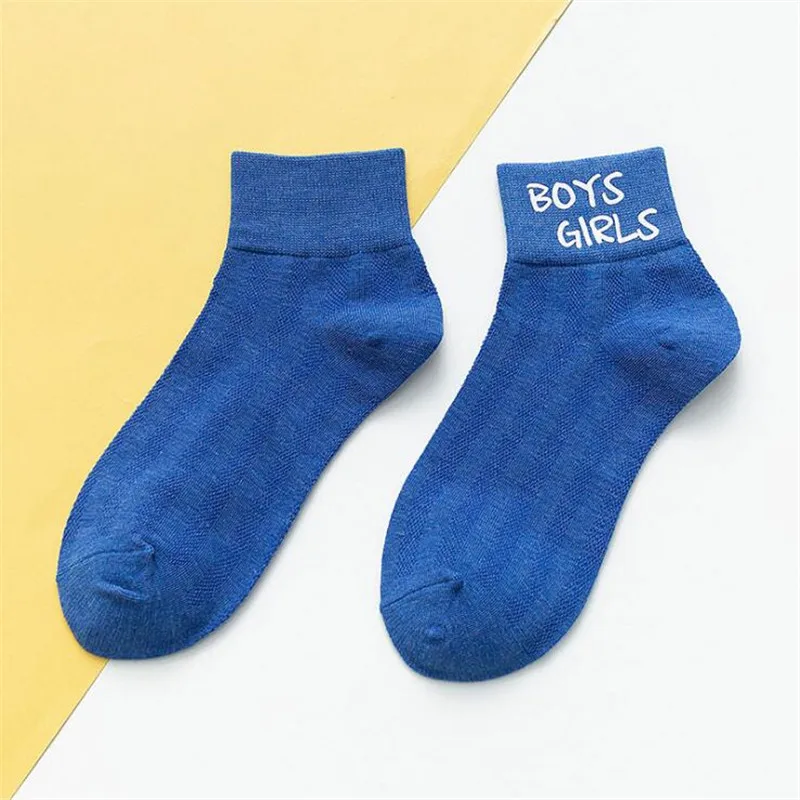 

Fashion Harajuku Letter Funny Socks Japanese Creative Girl Boys Ankle Short Socks Female Women Street Sokken Calcetines Mujer