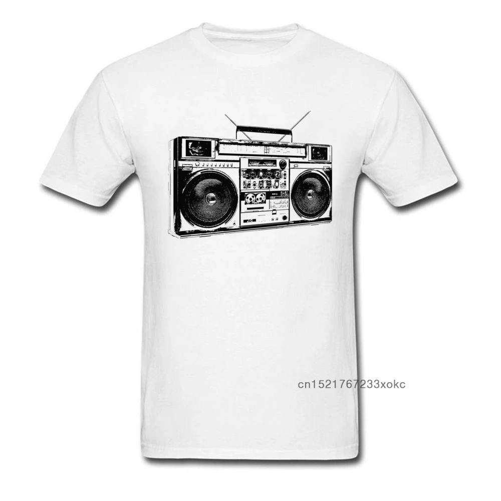 Футболка Boom Box Times футболка для мужчин DJ 80 s топы футболки черно белая одежда