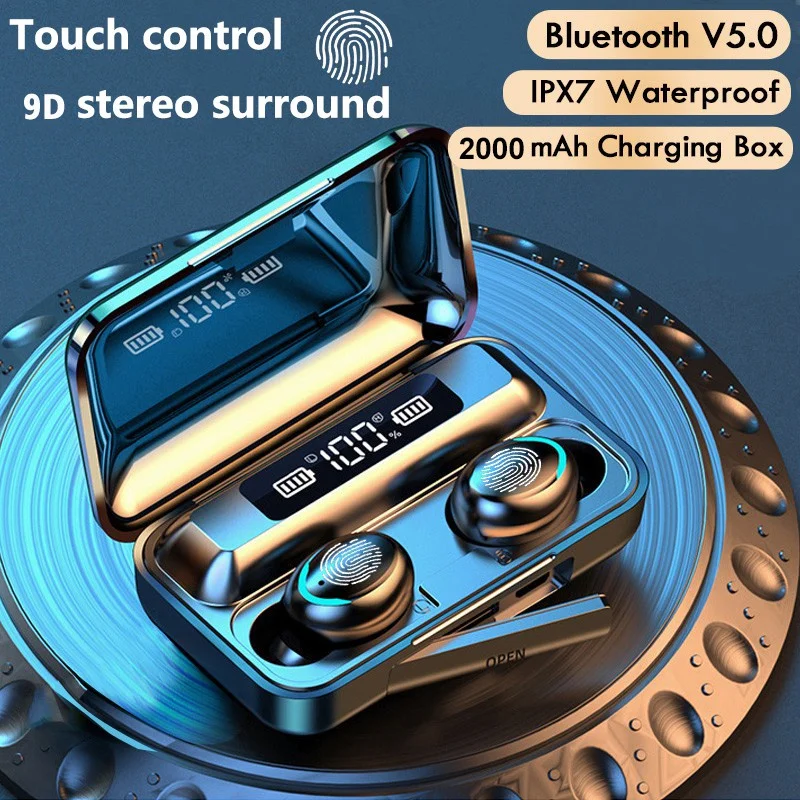

F9-8 TWS беспроводные наушники; BLUETOOTH-наушники; Спортивные стереонаушники; Водонепроницаемые наушники с микрофоном