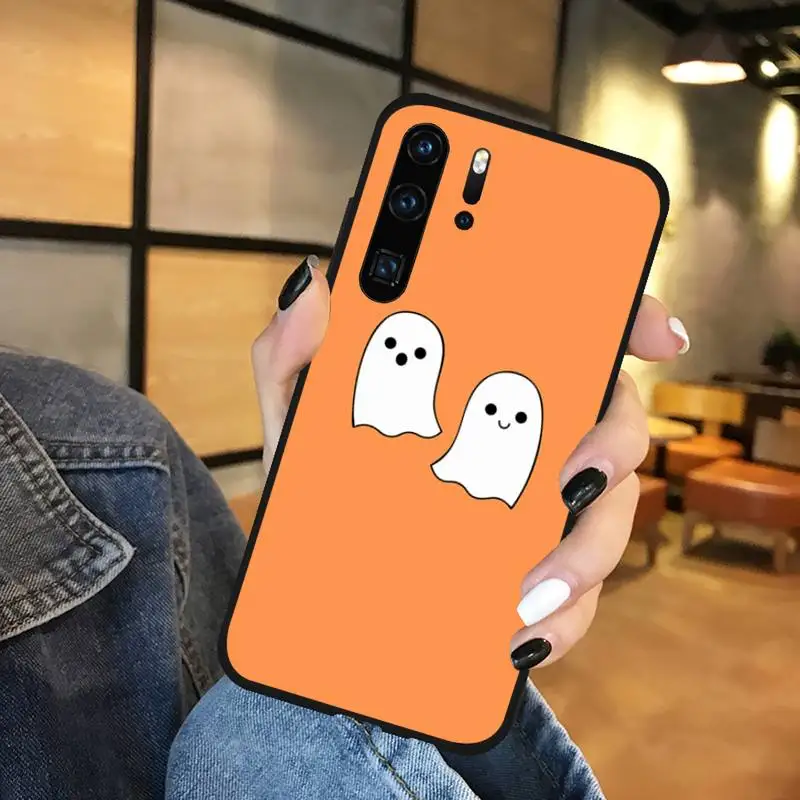 

Cute little ghost with halloween pumpkin Phone Cases Funda For Huawei P9 P10 P20 P30 Lite 2016 2017 2019 plus pro P smart