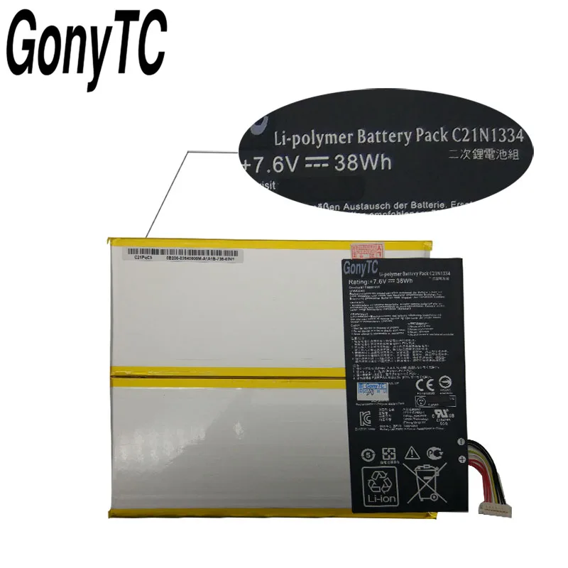 Оригинальный аккумулятор GONYTC C21N1334 для ноутбука ASUS Transformer Book T200TA T200T T200 1A 1K 200TA-C1-BL