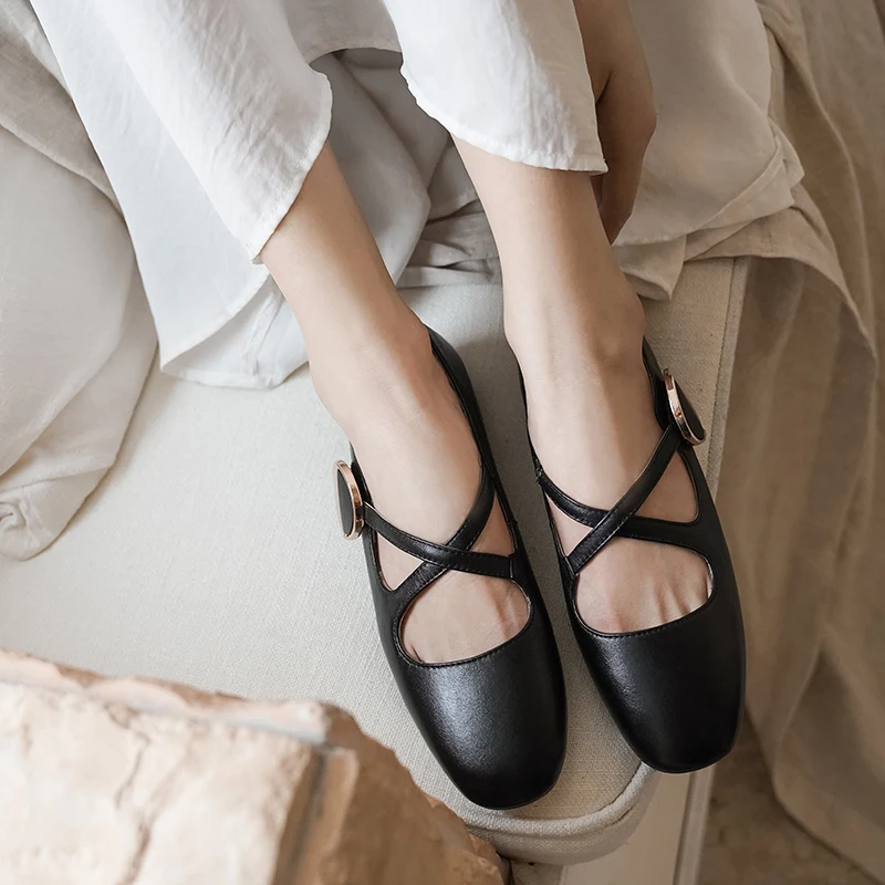 

MORAZORA 2020 new arrival fashion casual shoes low heel square toe black apricot ladies shoes genuine leather women pumps
