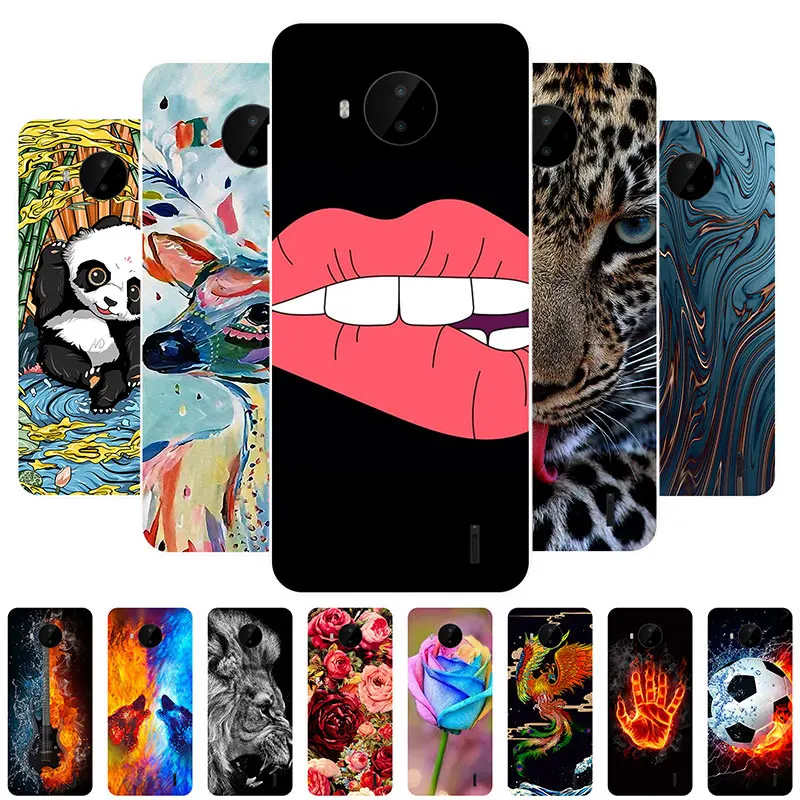 

For Nokia C20 Plus Case Black Bumper Silicone TPU Soft Phone Cover For Nokia C20 C 20 NokiaC20 Plus Cases Fundas Cartoon