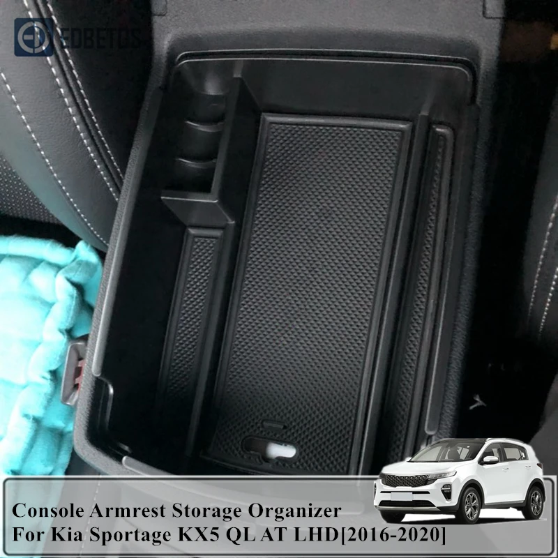 EDBETOS для KIA Sportage KX5 QL AT LHD 2015 2016 2017 2019 подлокотник ящик хранения консоль Органайзер